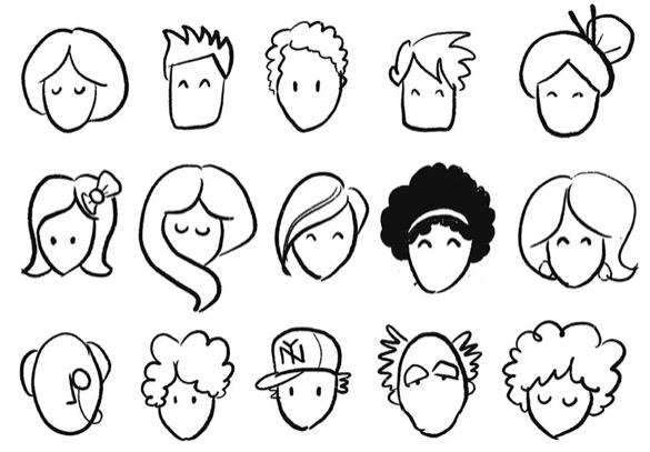 Many diverse face sketches